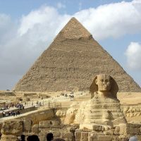 The Great Sphinx and the pyramids of Giza